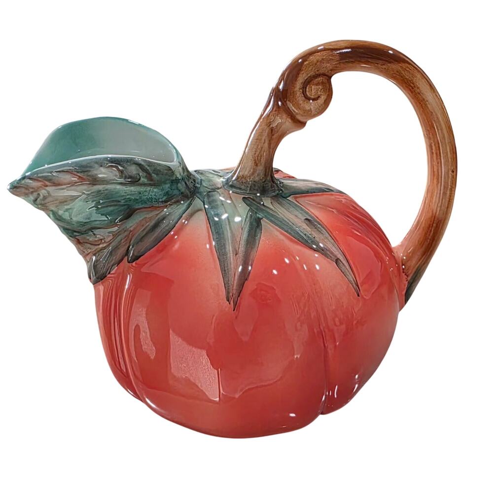 Vintage Italian Ceramic Ancora Tomato Pitcher 9203